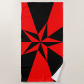 自由主義社会主義国旗 ビーチタオル (正面)