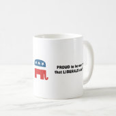自由主義者が立つことができないすべてがあること誇りを持った コーヒーマグカップ (正面右)