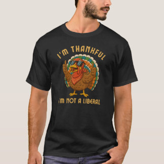 自由主義者じゃないことに感謝 タンカード感謝祭 Tシャツ