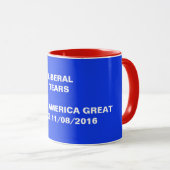 自由主義者の破損-ドナルド・トランプのポストの選挙のマグ マグカップ (正面右)