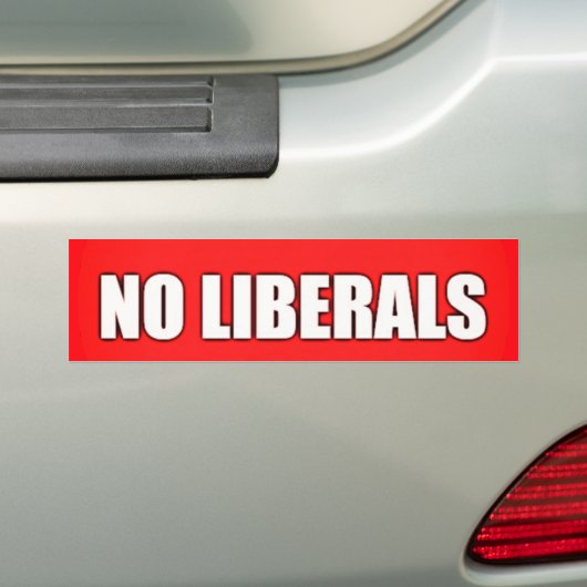 自由主義者はいない バンパーステッカー (車上)