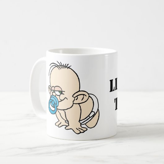 自由主義者はベビーのマグを引き裂きます コーヒーマグカップ (正面左)