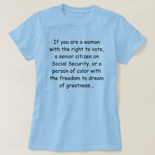 自由主義者を感謝していして下さい Tシャツ (デザイン正面)