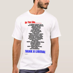 自由主義者を感謝していして下さい Tシャツ