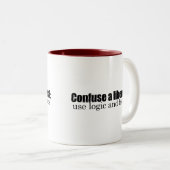 自由主義者を混同して下さい ツートーンマグカップ (正面右)