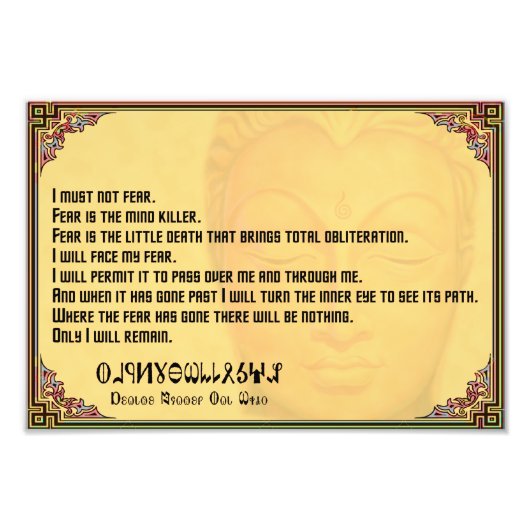 自由人に恐怖に対してほとんど反応しない フォトプリント (正面)