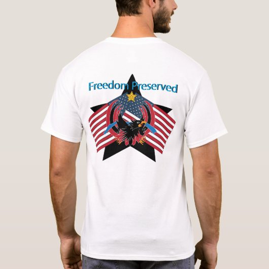 「自由保存」 Tシャツ (裏面)