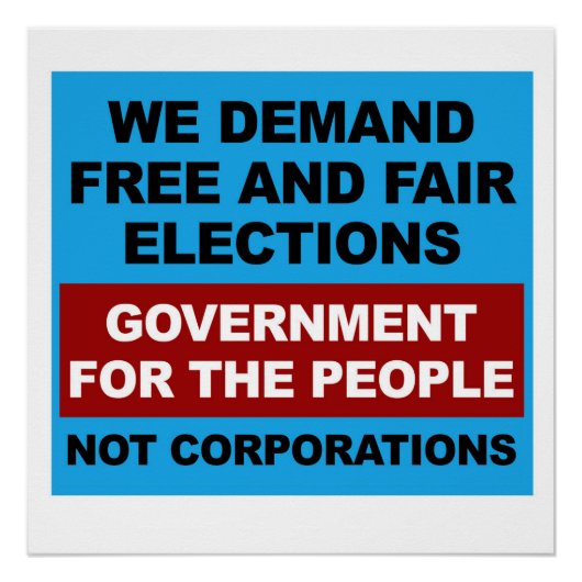 自由公正な選挙 ポスター (正面)