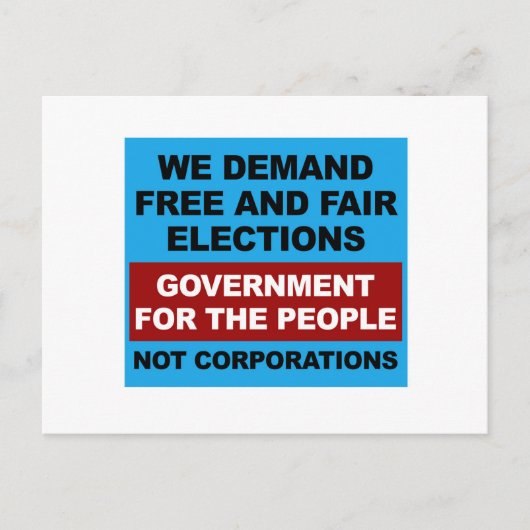 自由公正な選挙 ポストカード (正面)