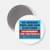 自由公正な選挙 マグネット (正面/裏面)