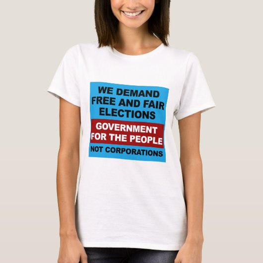 自由公正な選挙 Tシャツ (正面)
