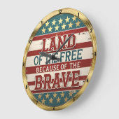 自由勇者の国 ラージ壁時計 (傾斜)