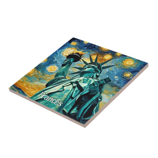 自由印象主義の像 タイル (側面)