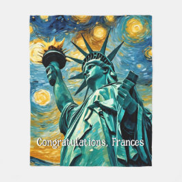 自由印象主義の像 フリースブランケット