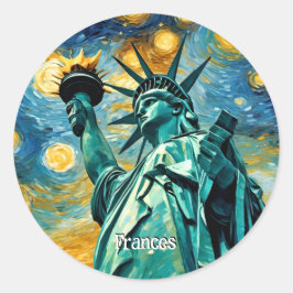 自由印象主義の像 ラウンドシール