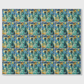 自由印象主義の像 ラッピングペーパー (フラット)