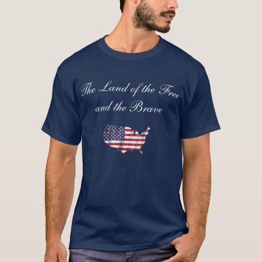 自由国と勇敢なTシャツ Tシャツ (正面)