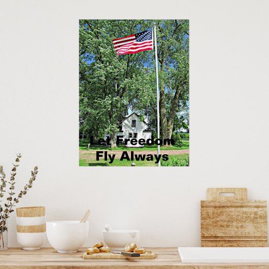 自由国旗 ポスター (キッチン)