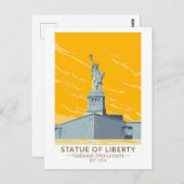 自由国民記念碑ヴィンテージ ポストカード (正面/裏面)