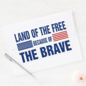 自由地の勇者(ステッカー) 長方形シール (封筒)