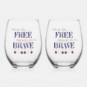 自由地の勇者 ステムなしワイングラス (裏面)