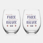 自由地の勇者 ステムなしワイングラス (正面)