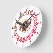 自由地 ラウンド壁時計 (傾斜)