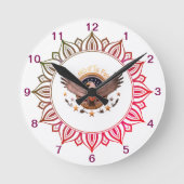 自由地 ラウンド壁時計 (正面)