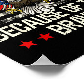 自由地、勇敢な記念碑 ポスター (角)