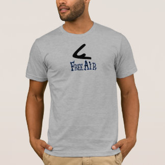 自由大気の黒く及び青の堅いティー Tシャツ