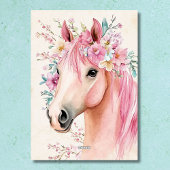 自由奔放な馬かわいらしフローラ復活祭 シーズンカード