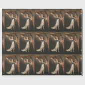 自由女性イーグルアメリカ国旗USA油彩画 ラッピングペーパー (フラット)