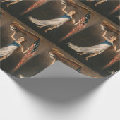 自由女性イーグルアメリカ国旗USA油彩画 ラッピングペーパー (角)