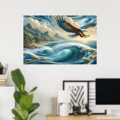 自由威厳のあるの鷲 ポスター (ホームオフィス)