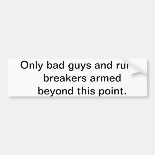 自由射撃の地帯の付属品のステッカー バンパーステッカー (正面)