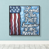 自由帆布の土地 キャンバスプリント (インサイチュ (ウッドフロア))