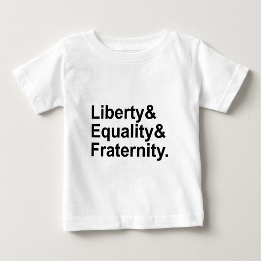 自由平等博愛 フランス共和国モットー ベビーTシャツ (正面)