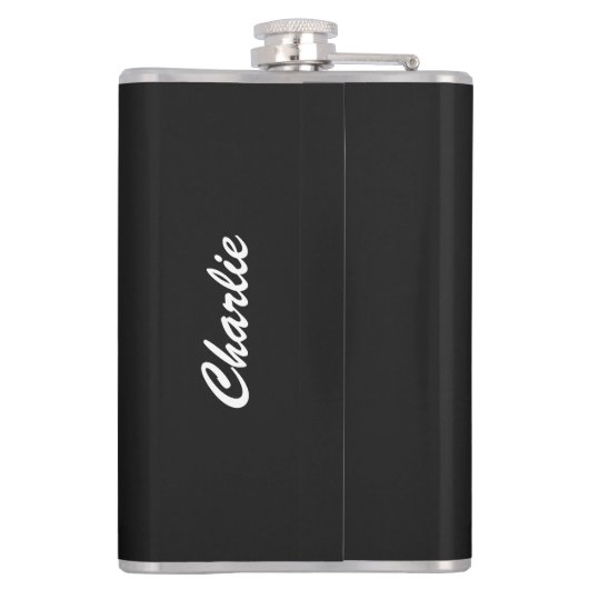 自由引用文名前をカスタムするフラスコ フラスク (裏面)