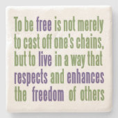 自由引用文石コースター ストーンコースター (正面)