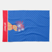 自由得か？イエロードッグキッチンタオル キッチンタオル (横)