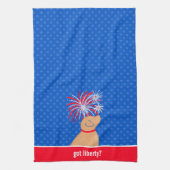 自由得か？イエロードッグキッチンタオル キッチンタオル (縦)