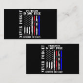 自由忘れは自由ではない退役軍人記念d 名刺 (正面/裏面)