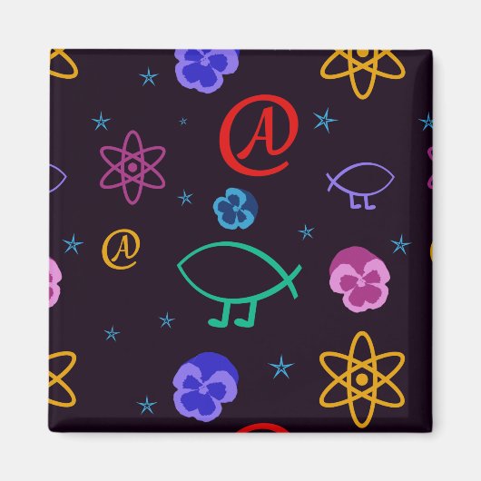 自由思考無神論者カスタマイズ可能な磁石 マグネット (正面)