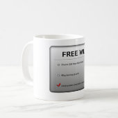 自由意志 コーヒーマグカップ (正面左)