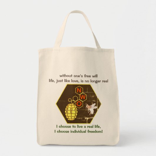 自由意志=実在生活バッグ トートバッグ (正面)
