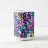 自由意志 - 手描きの抽象芸術 コーヒーマグカップ (中央)
