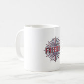自由愛国花火ベクターTシャツデザイン_1 コーヒーマグカップ (正面左)