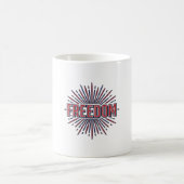 自由愛国花火ベクターTシャツデザイン_1 コーヒーマグカップ (中央)