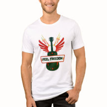 自由感じ音楽Tシャツ | フリーフィットユニセックストライブル