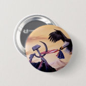 "自由戦い"のボタン 缶バッジ (正面&裏面)